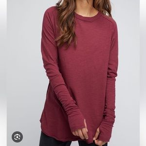 Free people burgundy tunic
